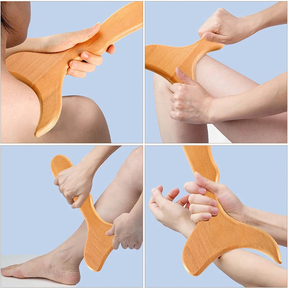 Wood Therapy Massage Tools Lymphatic Drainage Massager Body Sculpting Tools Anti-Cellulite