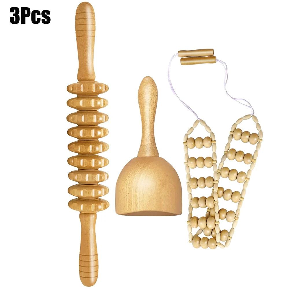 Wood Therapy Massage Tools Lymphatic Drainage Massager Body Sculpting Tools Anti-Cellulite